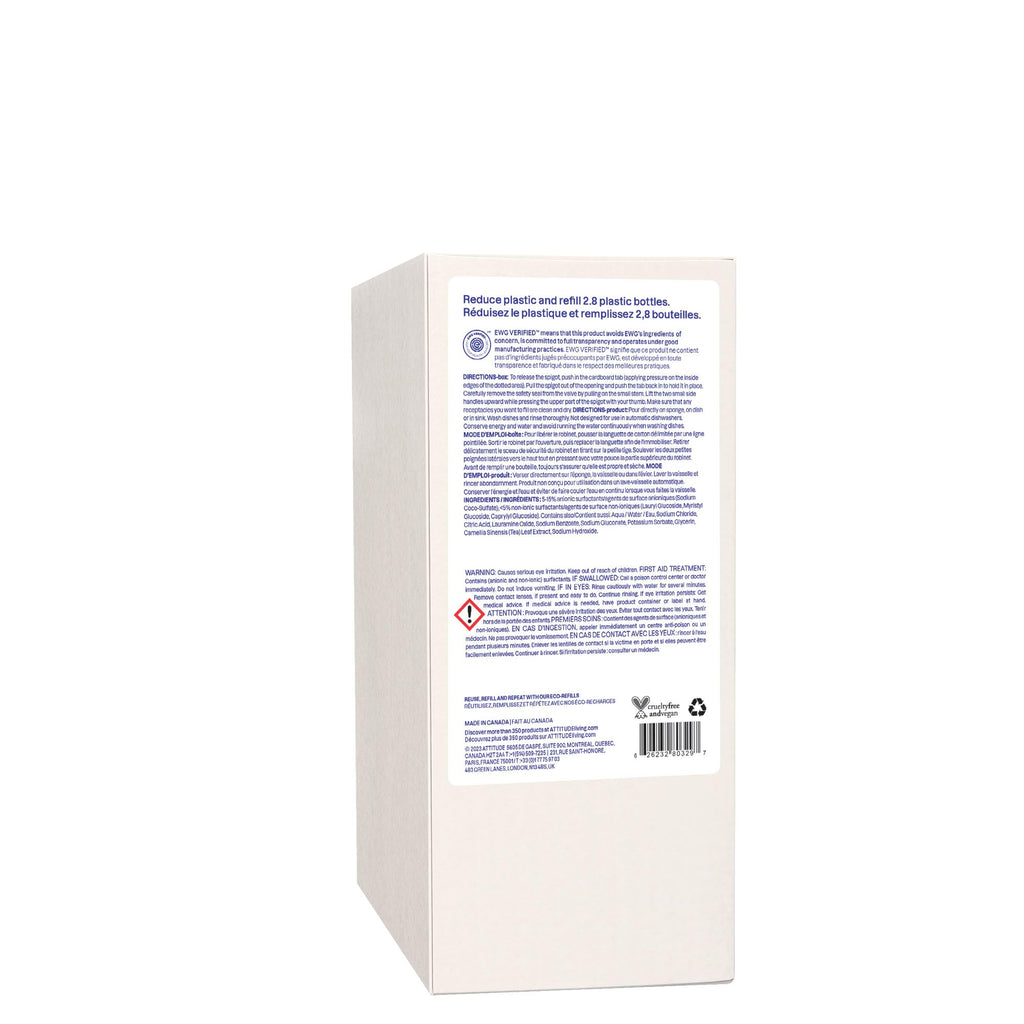 ATTITUDE Dish Soap Refill - EWG Verified Plant-Based

