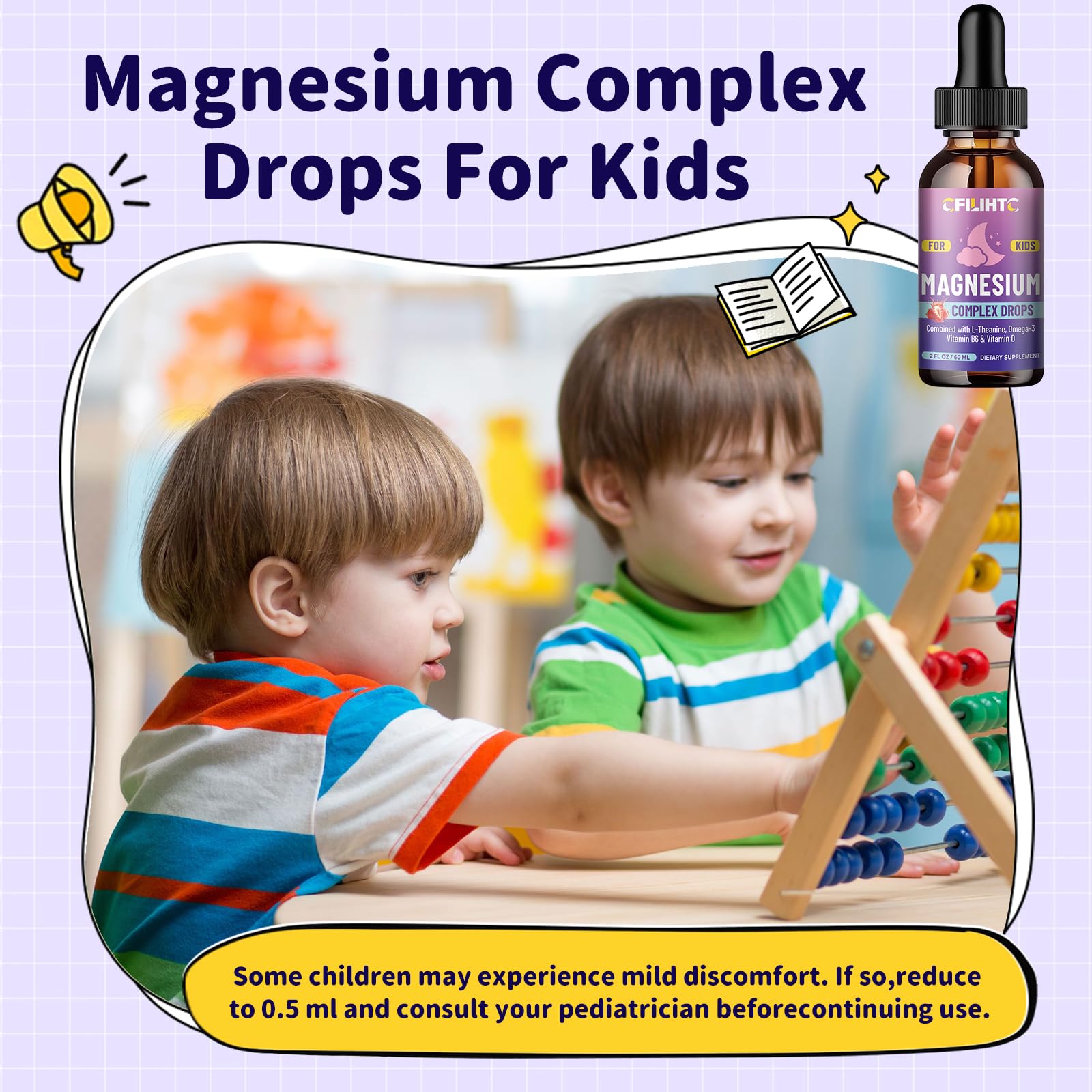 Kids Magnesium Glycinate Liquid Drops - CFILIHTC

