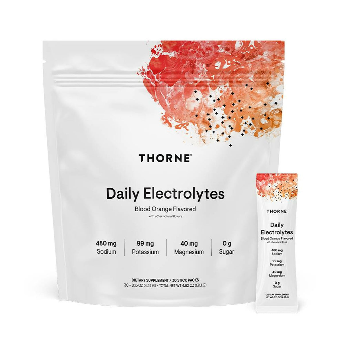 THORNE Daily Electrolytes Zero Sugar Low-Calorie Electrolyte Powder Drink Mix NSF Certified