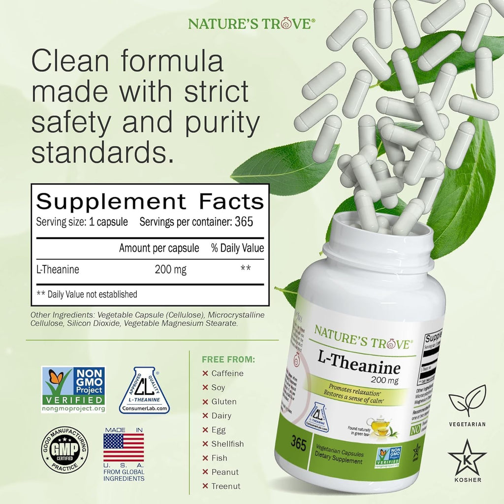 Nature's Trove L-Theanine Supplement

