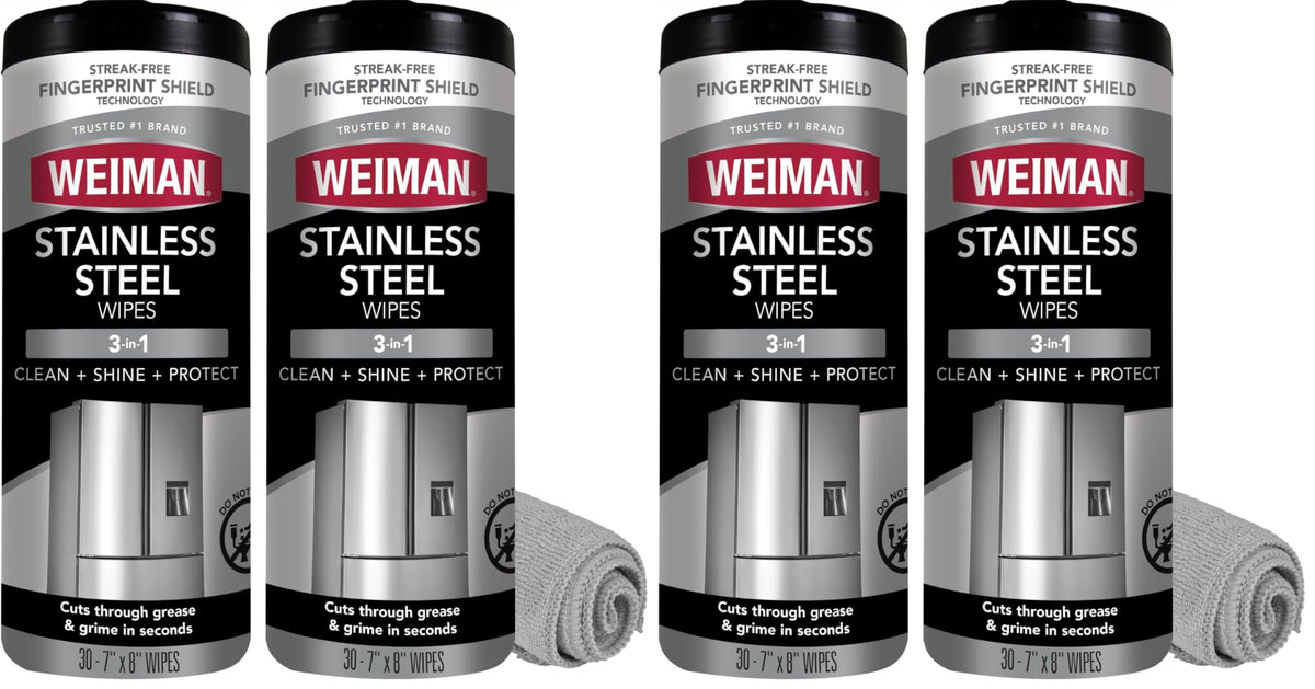 Weiman Stainless Steel Cleaner & Polish Kit for Appliances