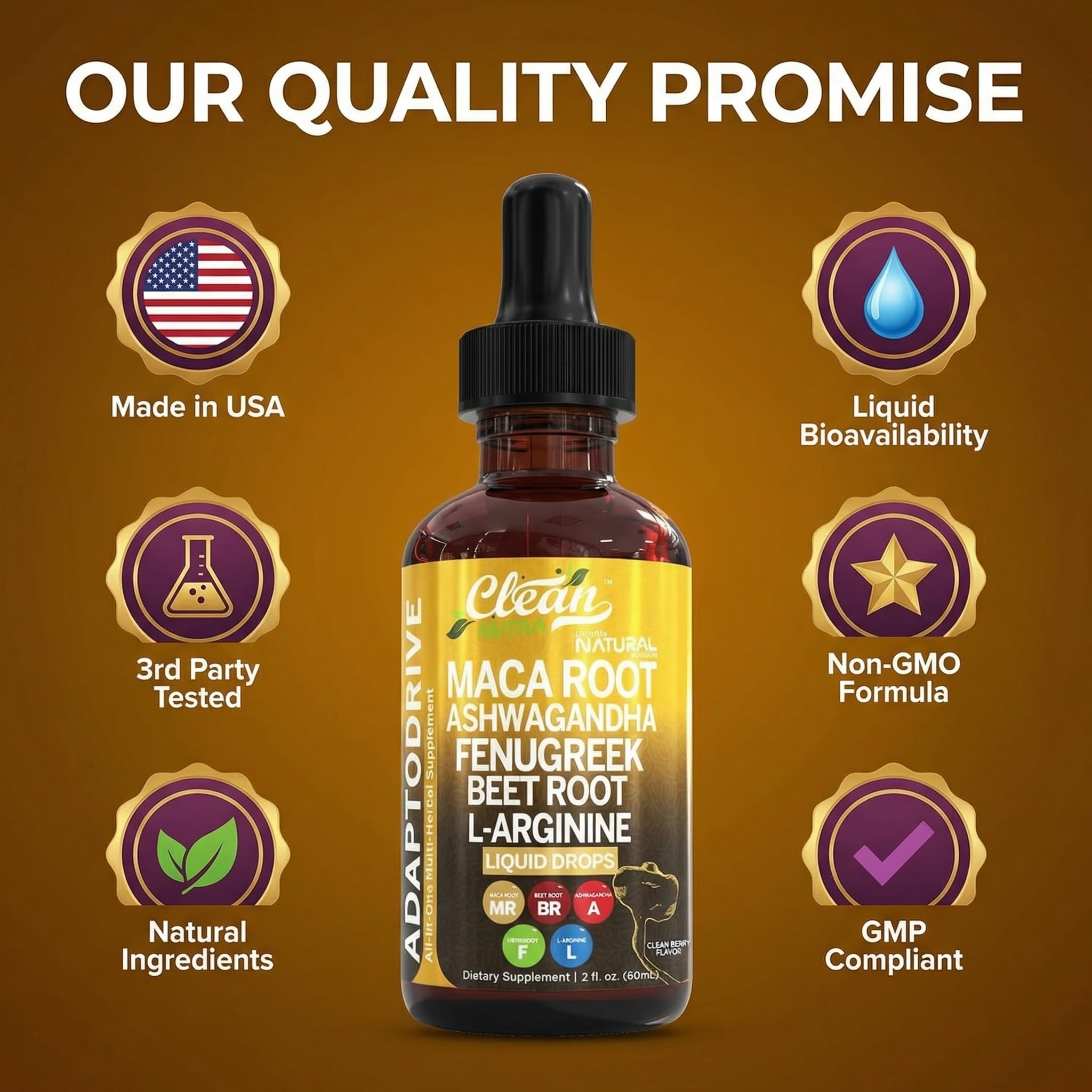 Clean Nutra Liquid Multivitamin Drops - Immune Support

