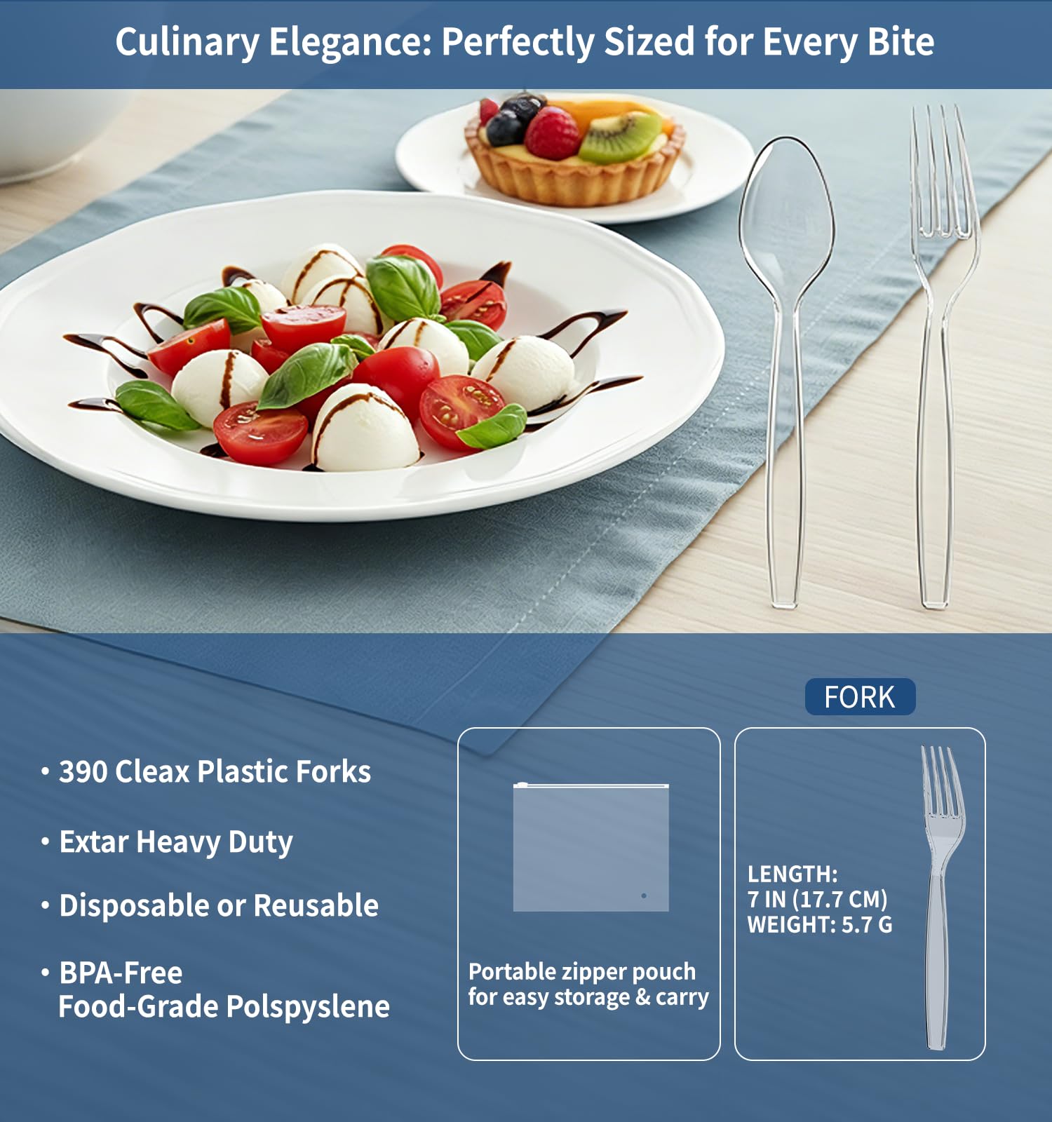 Voatree Disposable Plastic Forks - BPA-Free

