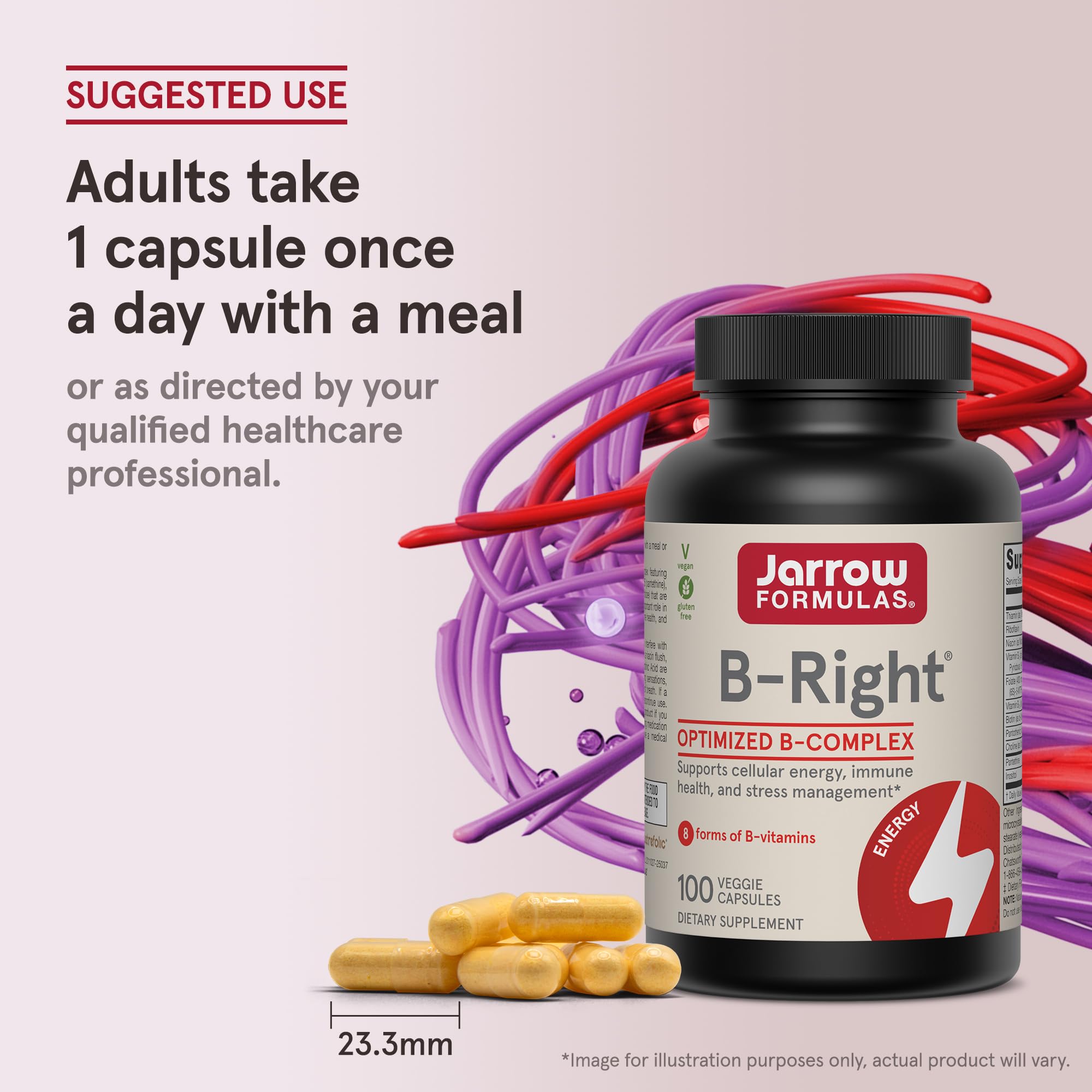 Jarrow Formulas B-Right Vitamin B-Complex Veggie Caps

