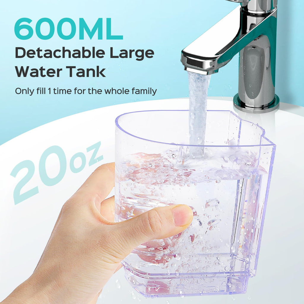COSLUS E2 Water Flosser – 2 Modes, 12 Settings, 5 Tips

