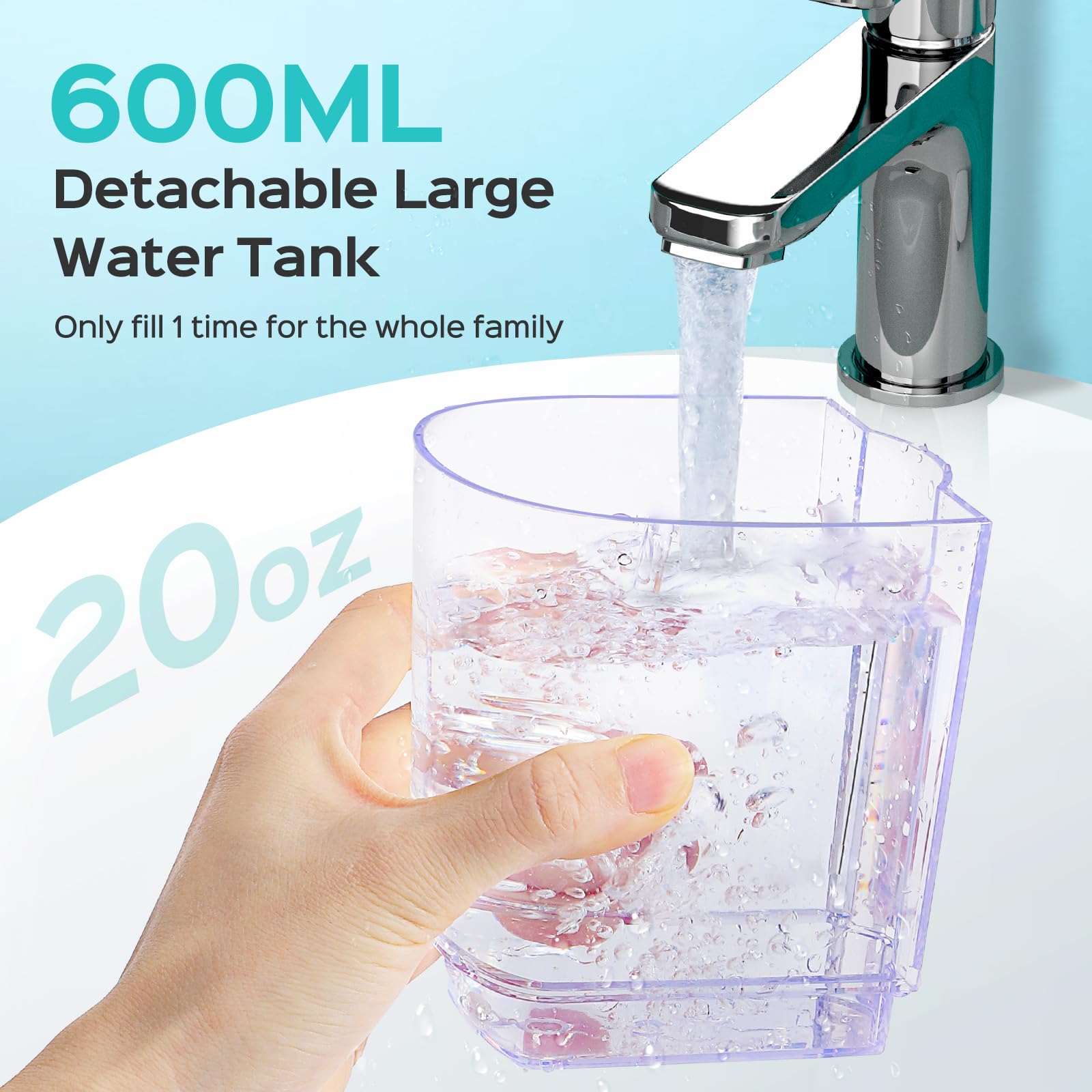 COSLUS E2 Water Flosser – 2 Modes, 12 Settings, 5 Tips

