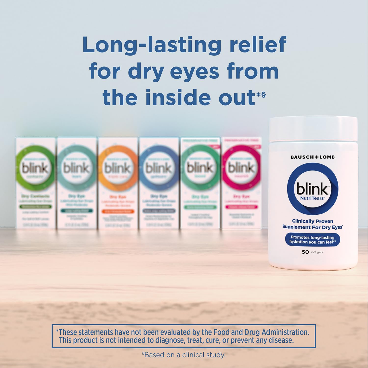 Blink NutriTears Dry Eye Supplement for Eye Care

