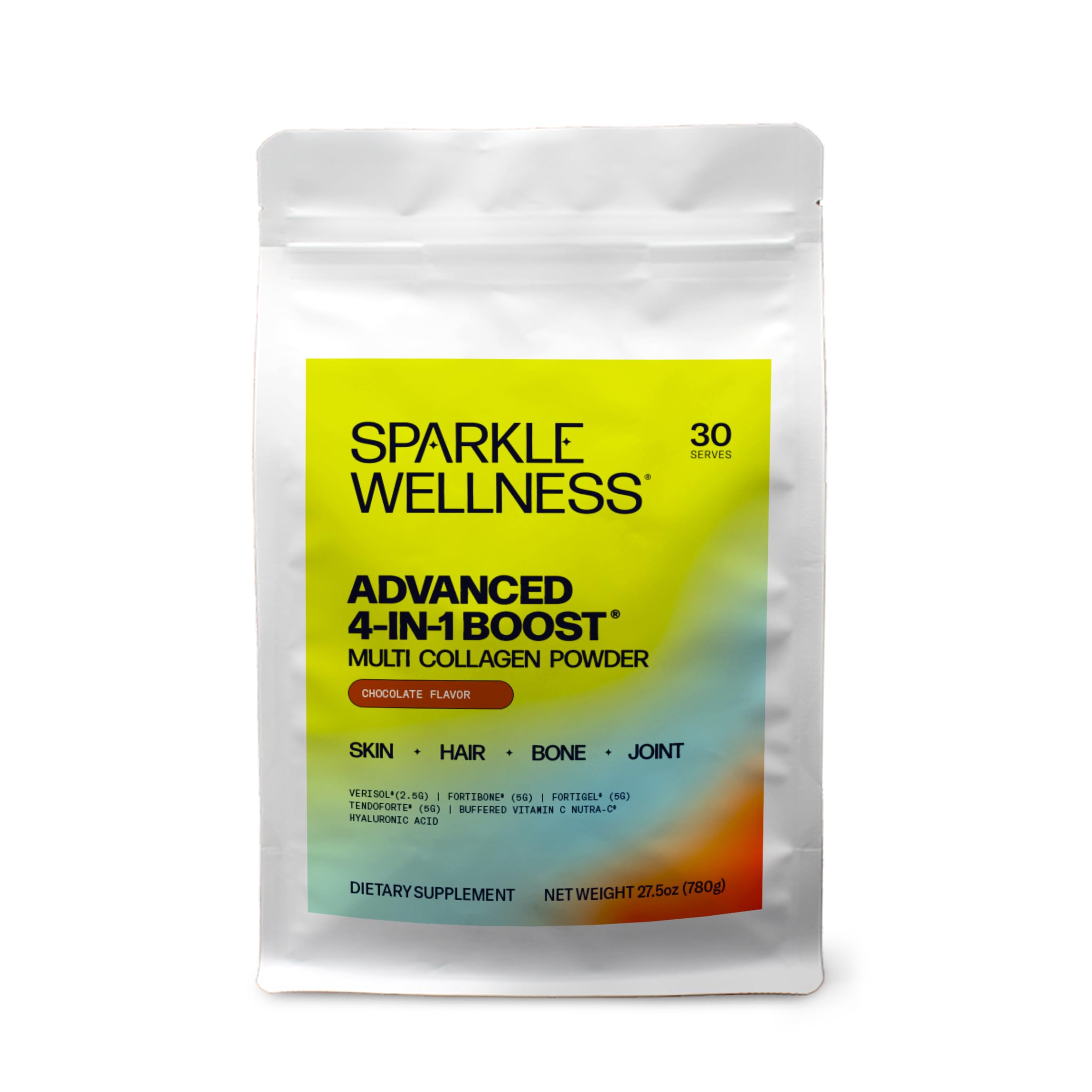 Sparkle Wellness Advanced 4-in-1 Collagen Powder for Skin, Hair, Bones & Joints