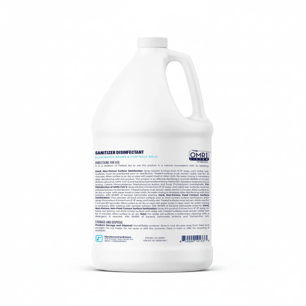 BRIOTECH Hypochlorous Sanitizer - 99.99% Germs

