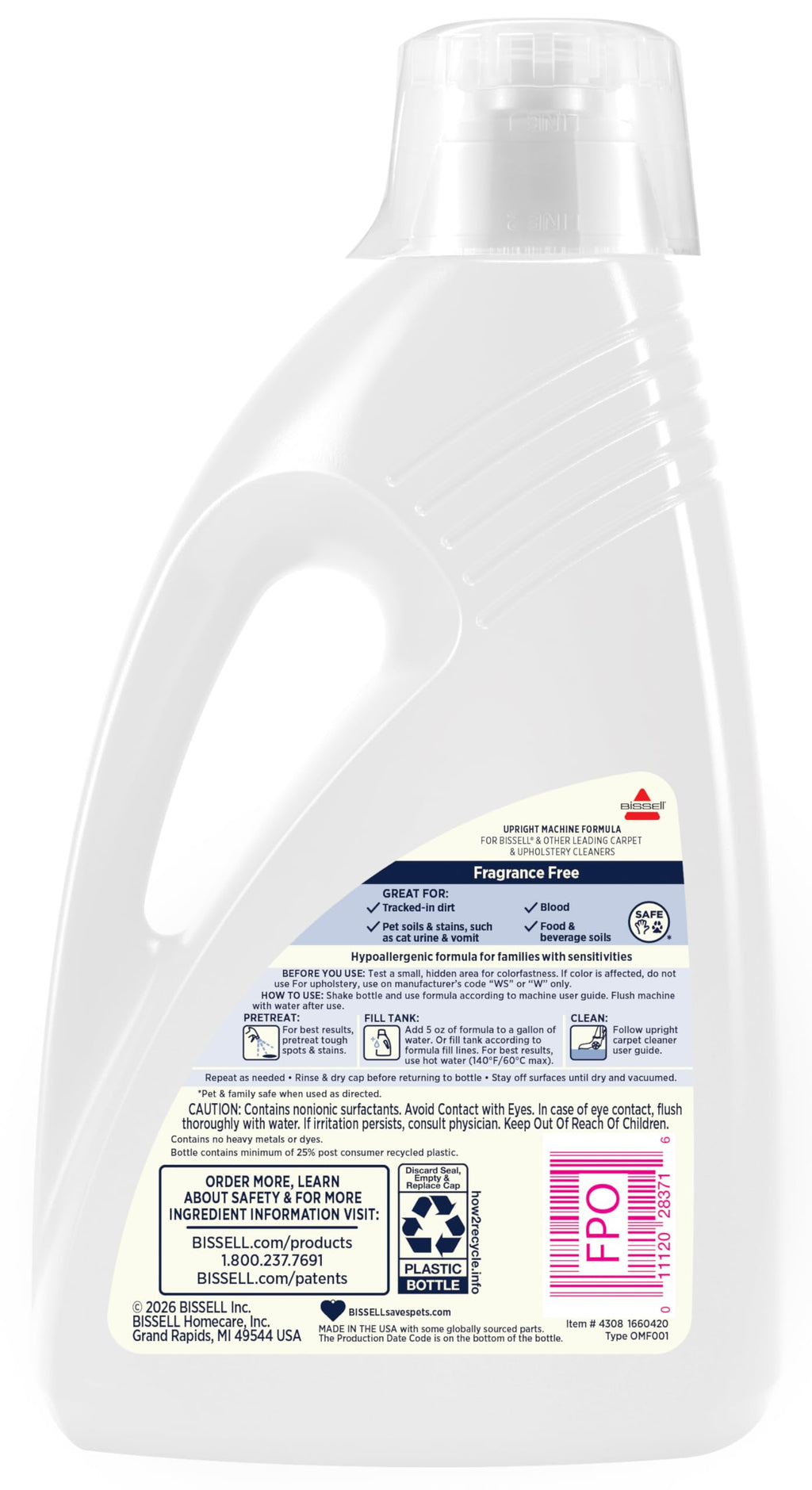 BISSELL Carpet Deep Clean Solution OXY Free & Clear

