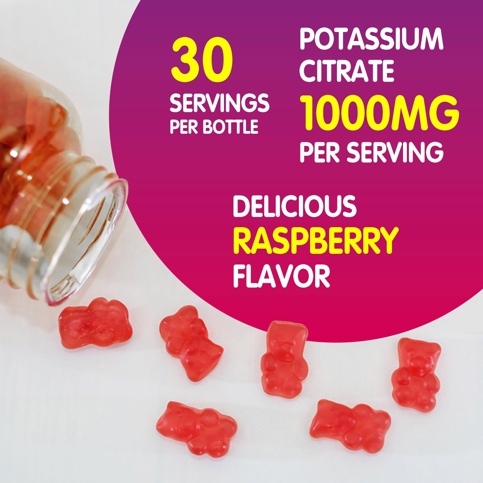 duwhot Potassium Citrate Gummies for Adults | Muscle Health

