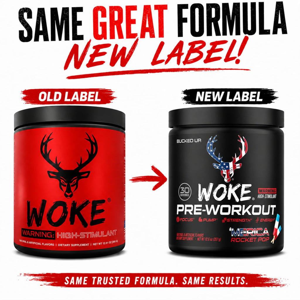 Bucked Up Woke High Stim Pre Workout | Focus & Pump

