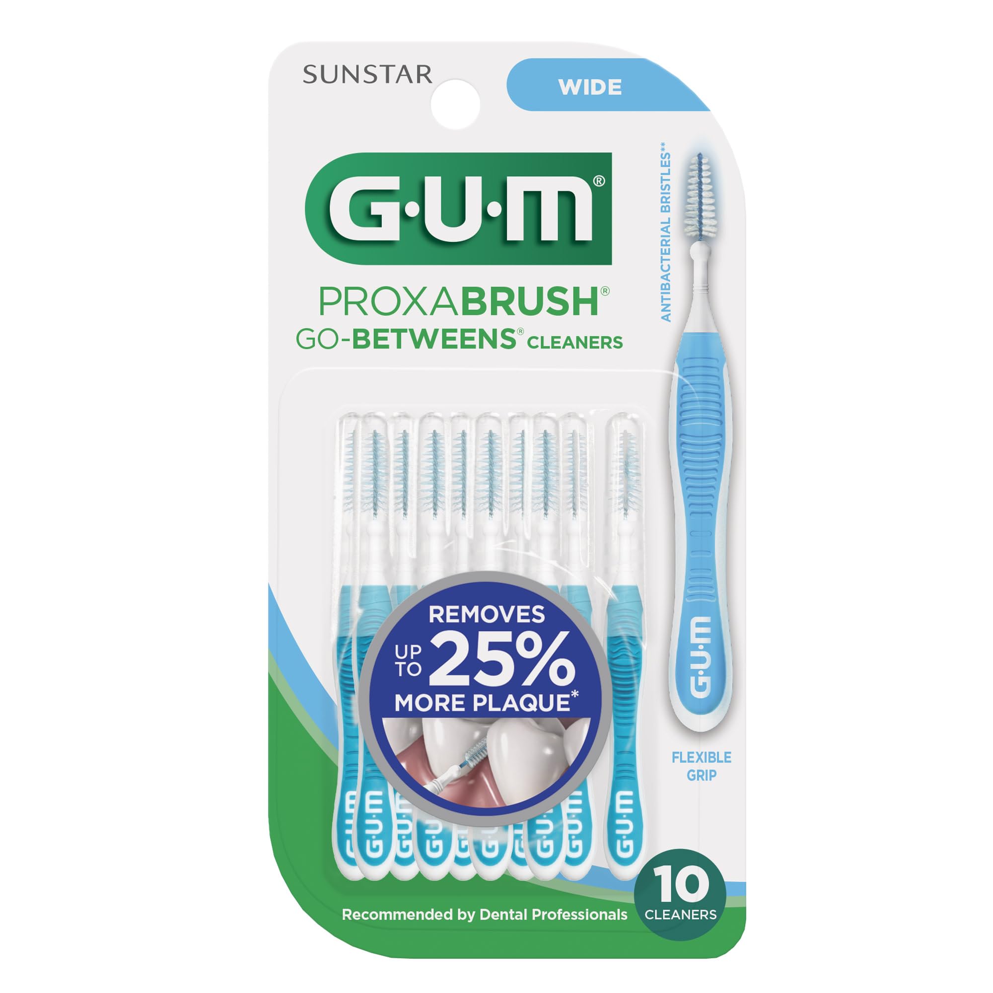 GUM Proxabrush Go-Betweens Wide Interdental Brushes | Braces

