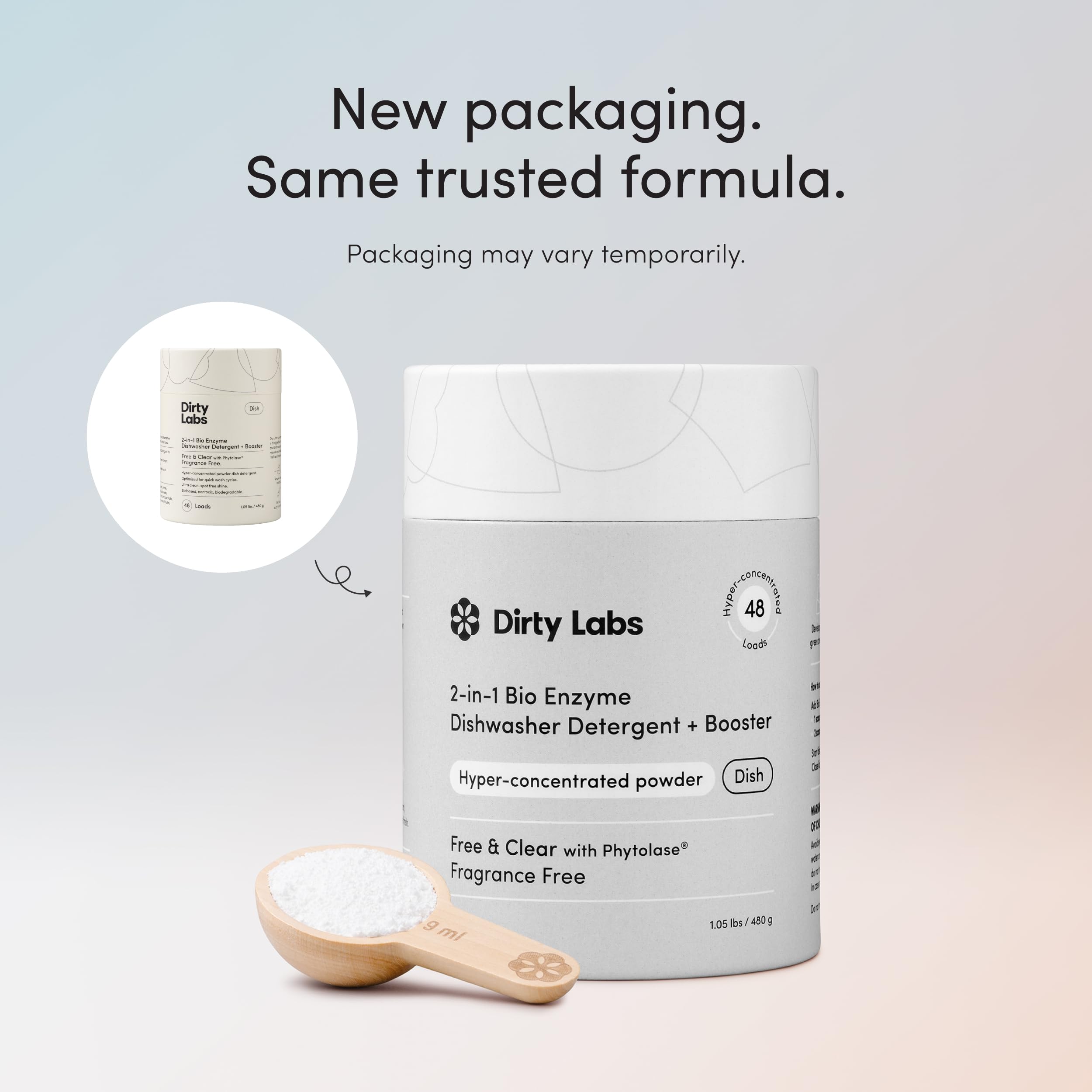 Dirty Labs Dishwasher Detergent and Booster 2-in-1 Enzymatic Formula

