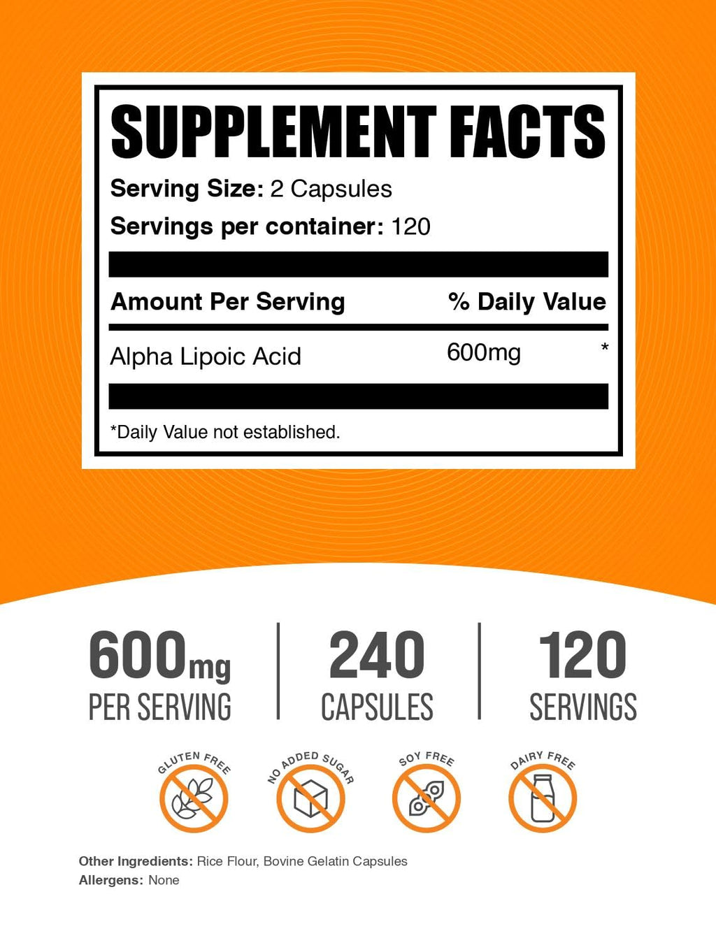 Alpha Lipoic Acid Capsules | BulkSupplements

