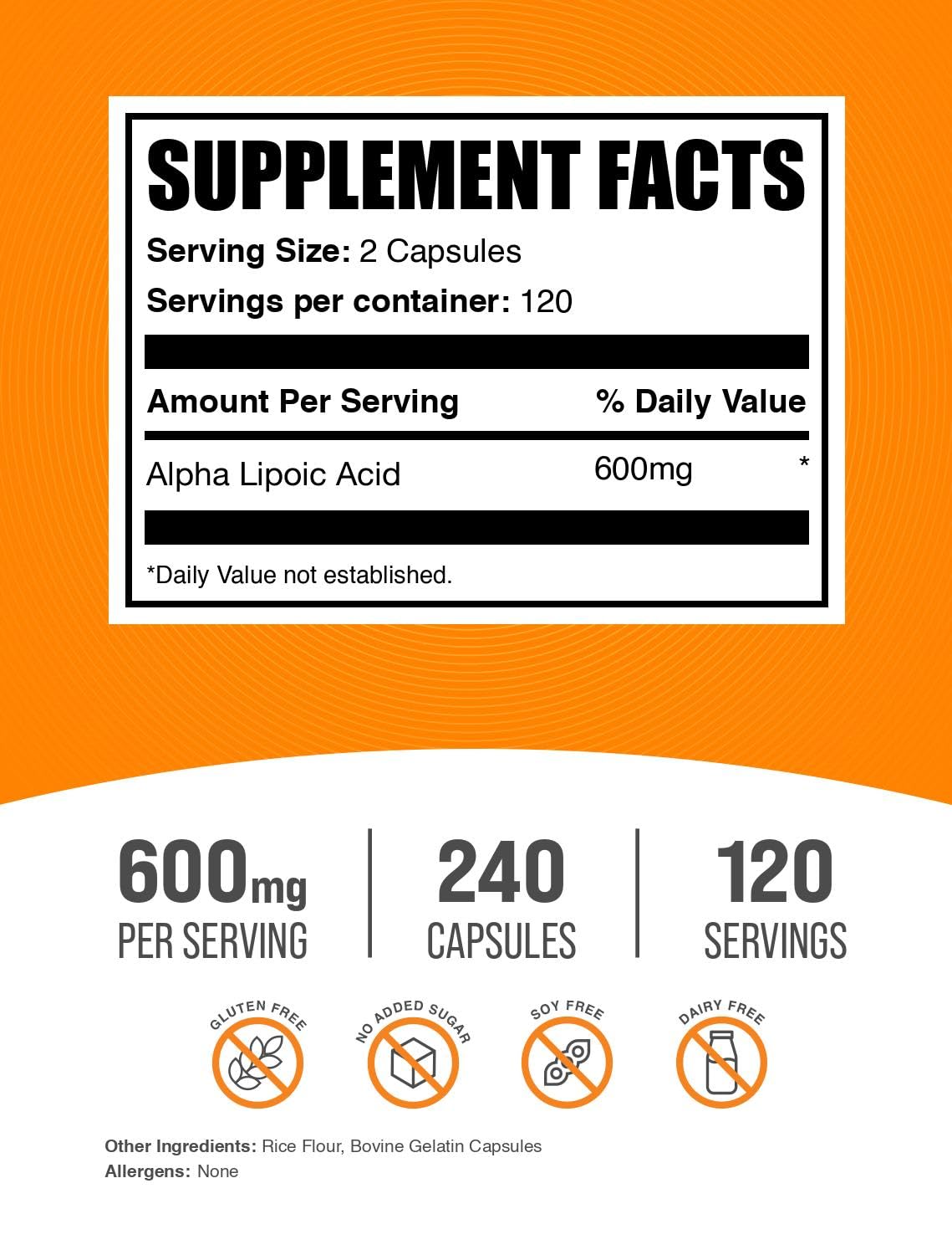 Alpha Lipoic Acid Capsules | BulkSupplements

