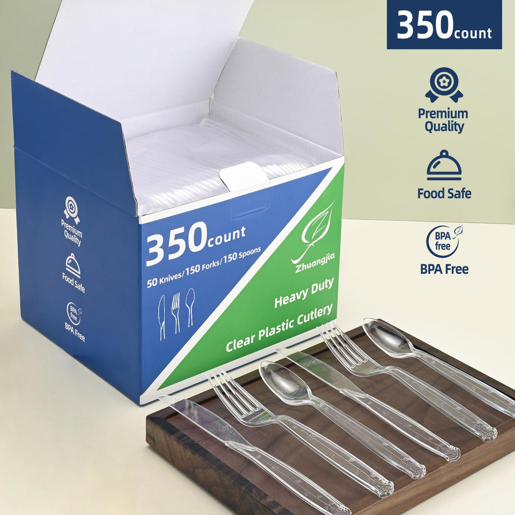 Clear Plastic Forks Extra Heavy Duty | BPA-Free Cutlery

