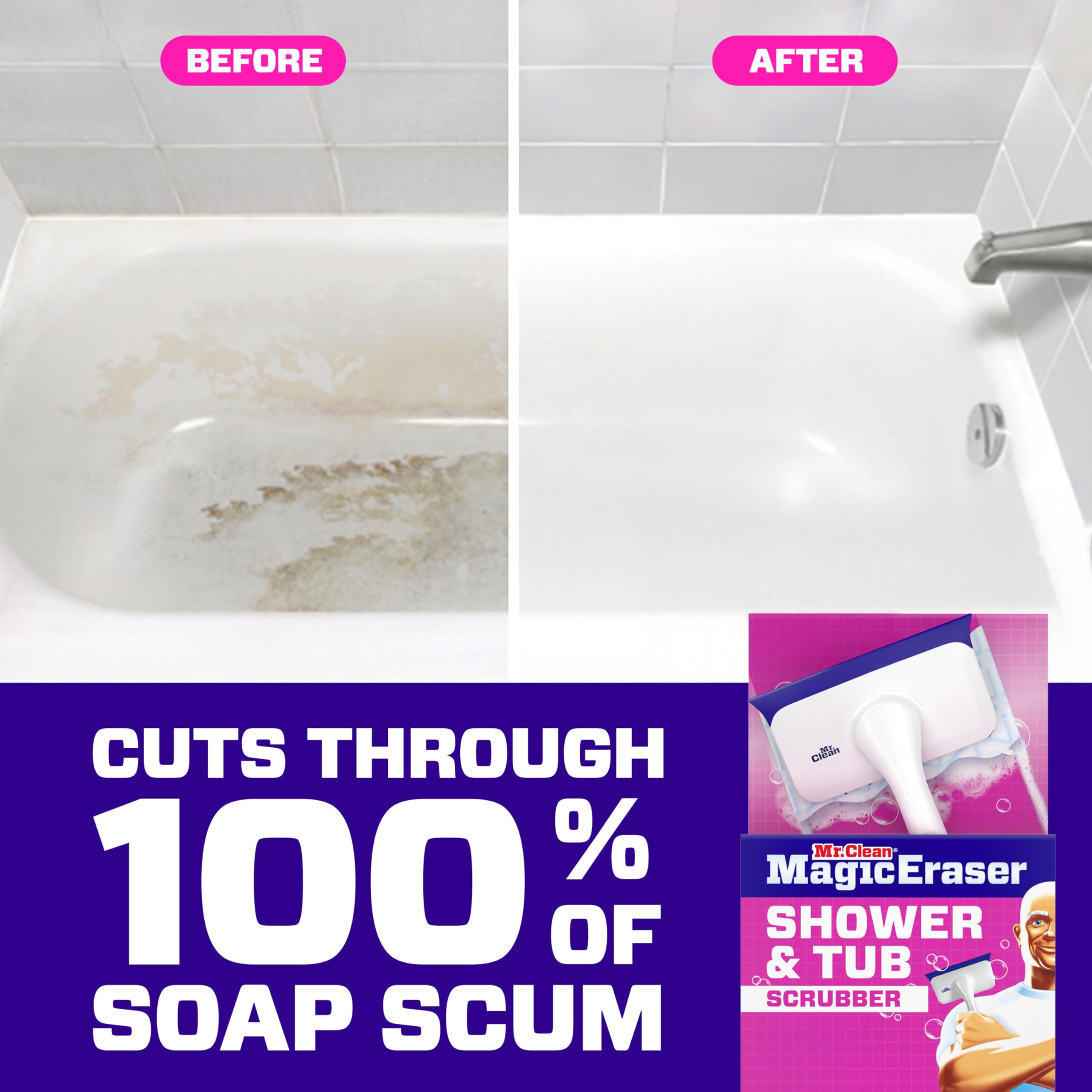 Mr. Clean Shower & Tub Scrubber – All-in-One Bathroom Cleaner

