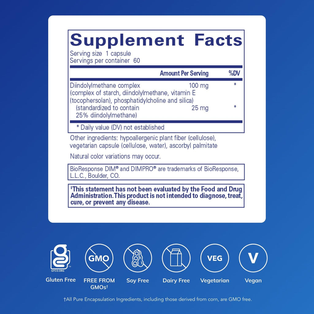 Pure Encapsulations DIMPRO Diindolylmethane Supplement

