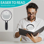 Lighted Magnifying Glass 5.2-Inch with Rechargeable Battery

