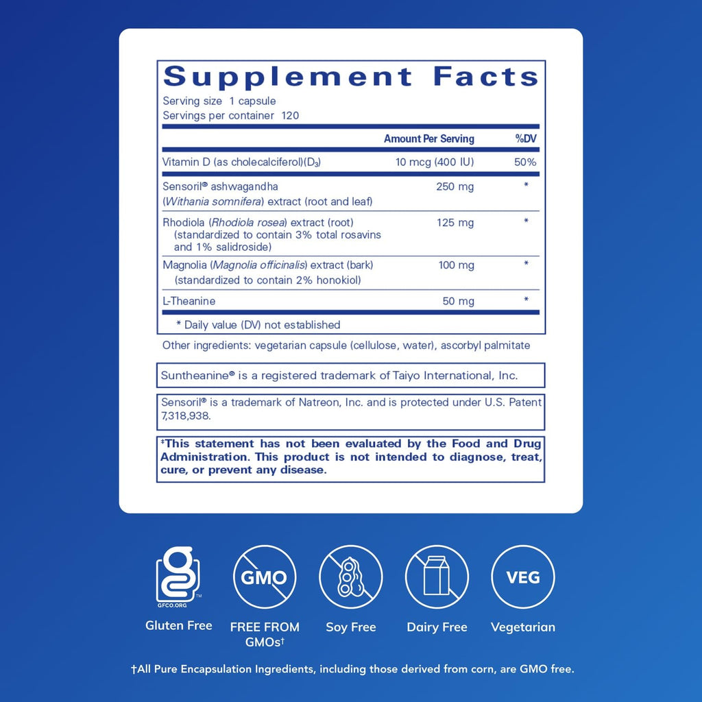 Pure Encapsulations Cortisol Calm – Stress & Sleep Support

