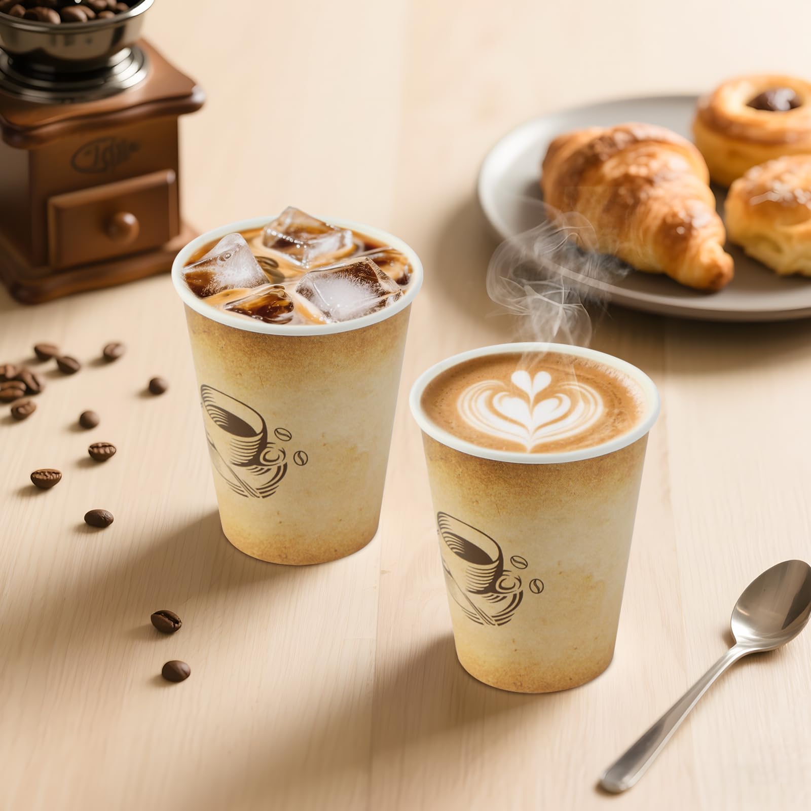 Clawsoff Paper Coffee Cups – Retro Leak-Proof Design

