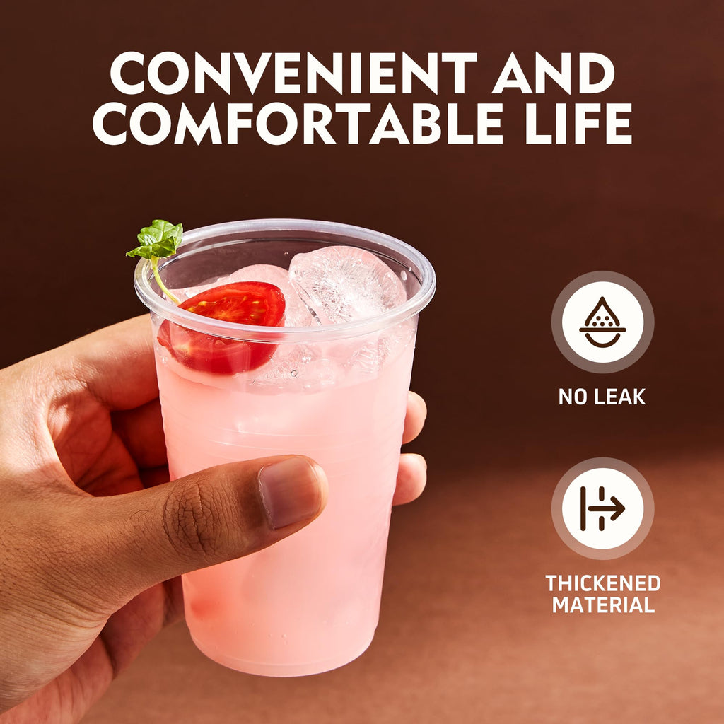 YEEHAW Clear Plastic Cups - Disposable for Cold Beverages

