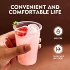 YEEHAW Clear Plastic Cups - Disposable for Cold Beverages

