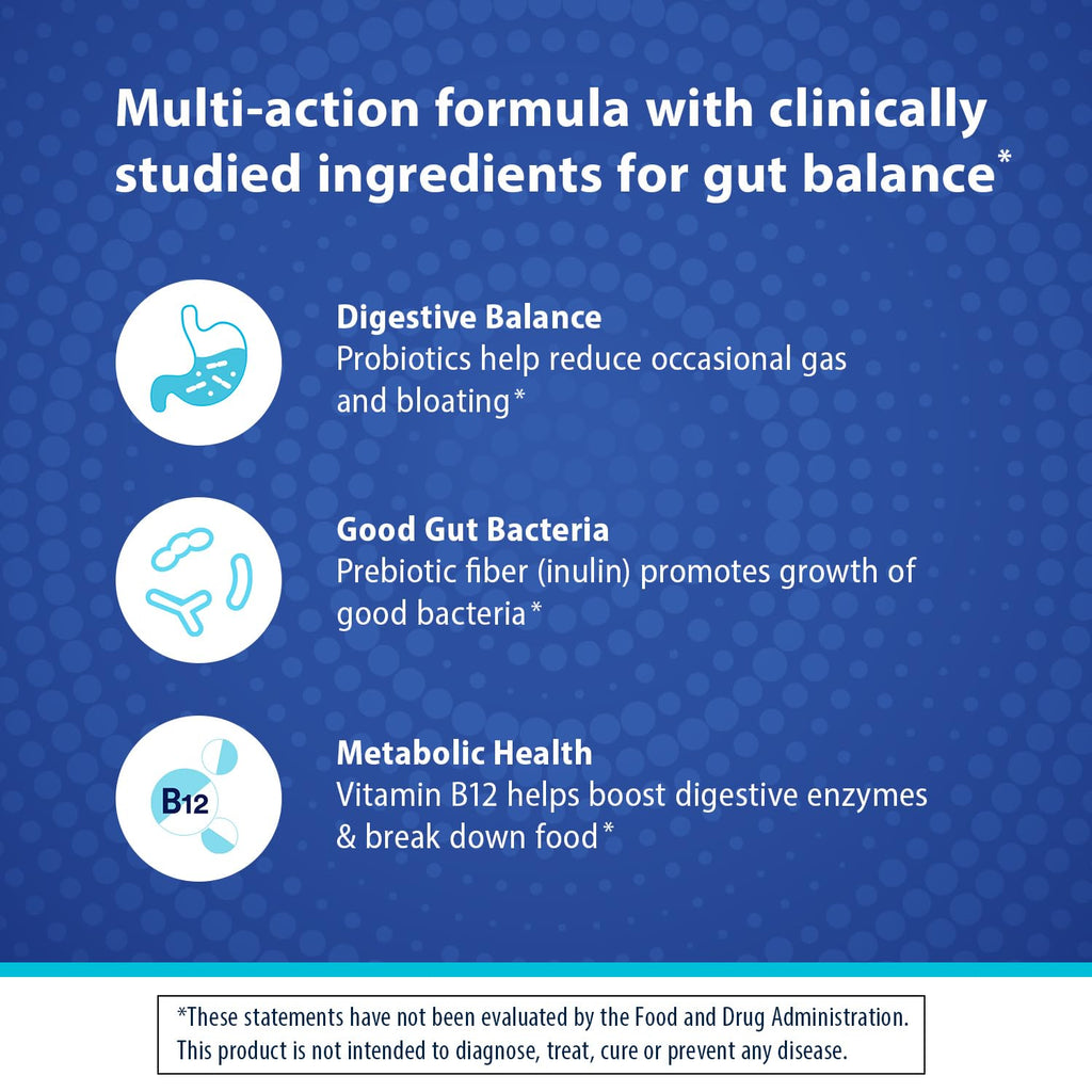Florastor Probiotic Gummies with Prebiotic Fiber and B12

