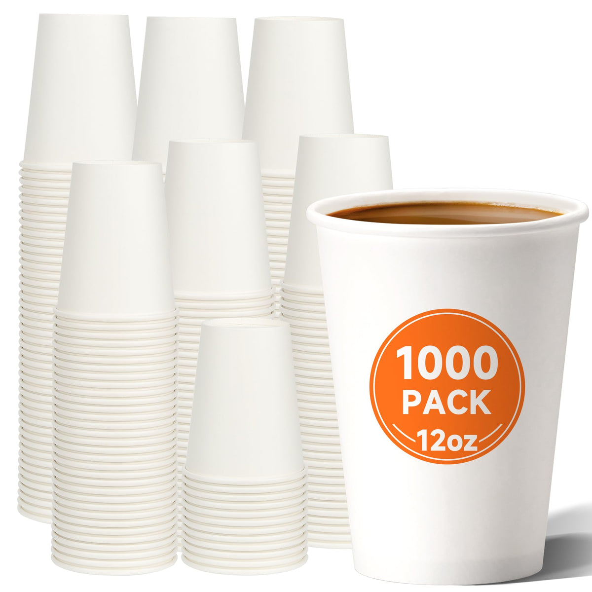 METAPRINT Disposable Paper Cups Thickened Rim - Food Safe