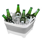 Collapsible Dishpan with Drain Plug – Portable Wash Basin

