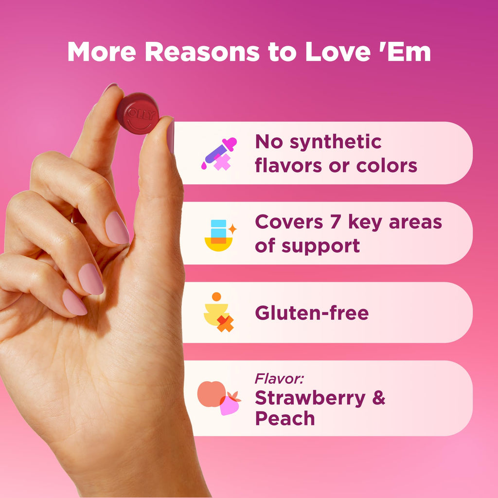 OLLY Women's Multivitamin Gummies for Heart & Immune Support

