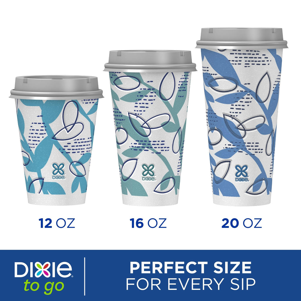 Paper Coffee Cups Dixie To Go - Insulated Non-Slip Grip

