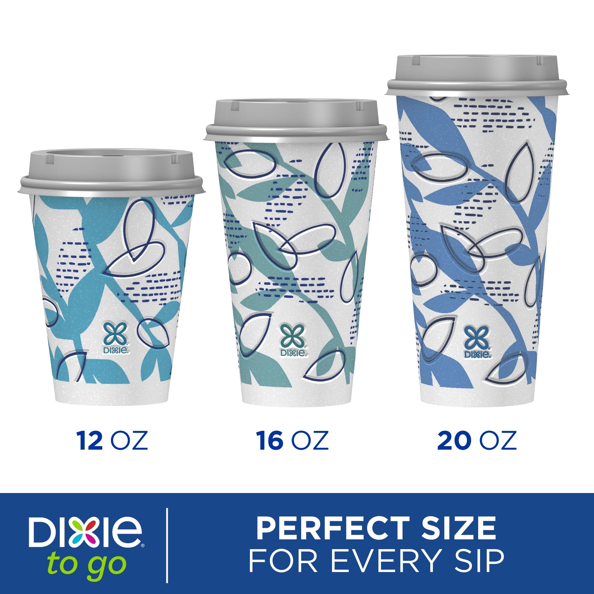 Paper Coffee Cups Dixie To Go - Insulated Non-Slip Grip


