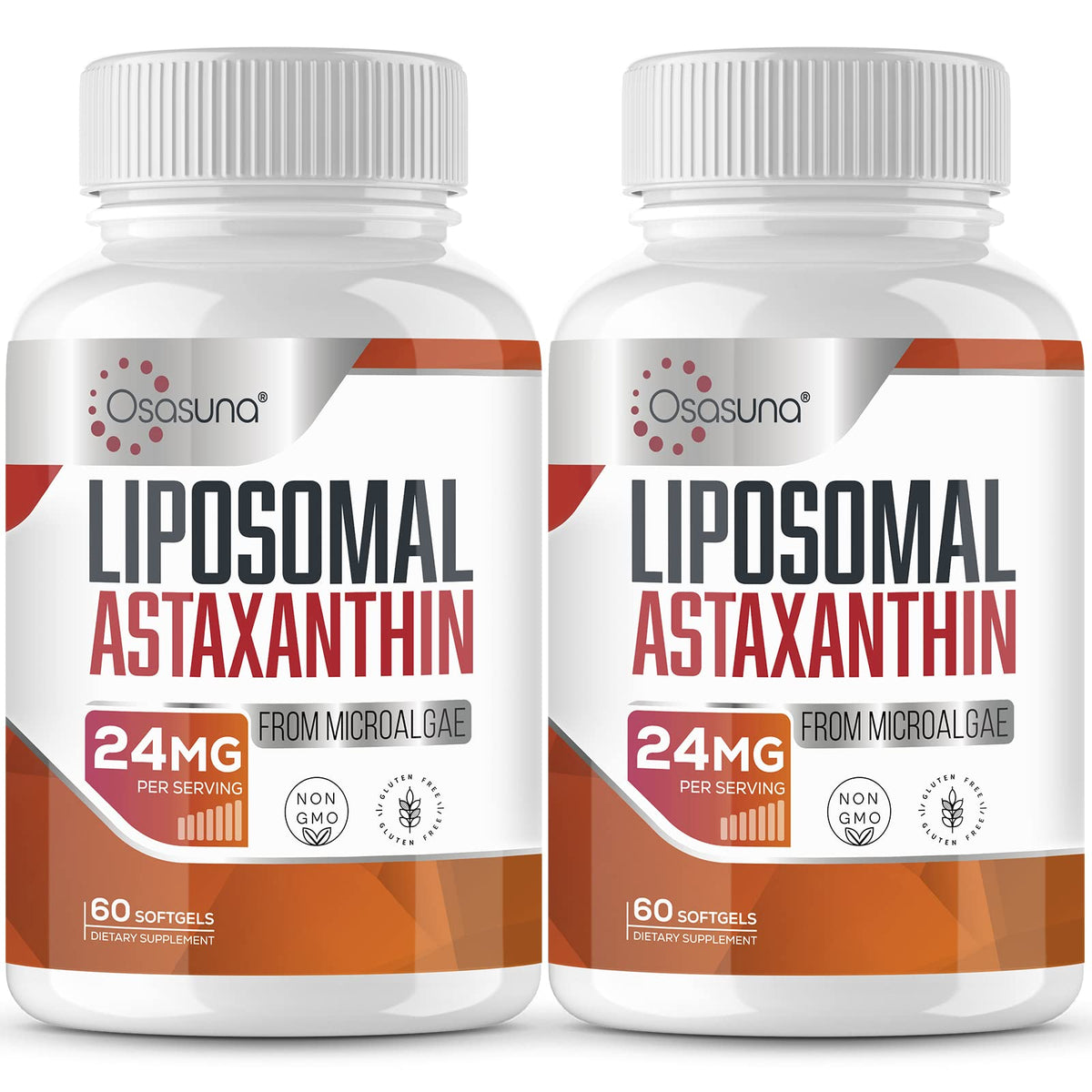 Osasuna Liposomal Astaxanthin 24 mg Supplement, Gluten Free, Non-GMO
