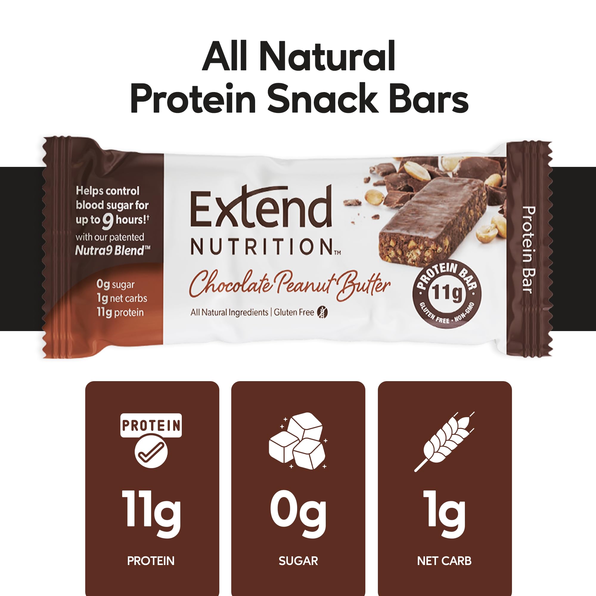 Sugar Free Protein Bars Extend - High Protein, Low Carb

