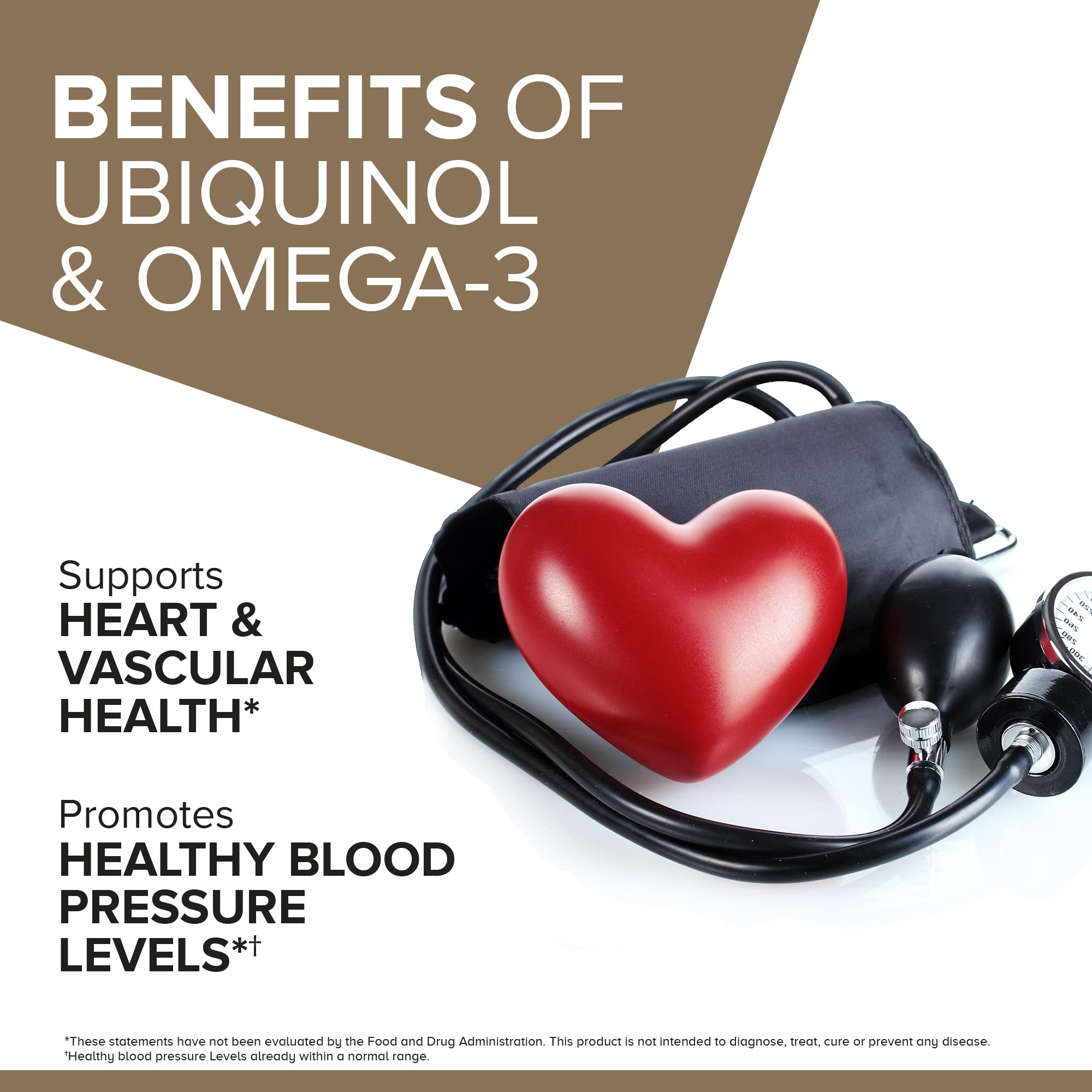 Qunol Plus Ubiquinol with Omega Fatty Acids for Heart Health

