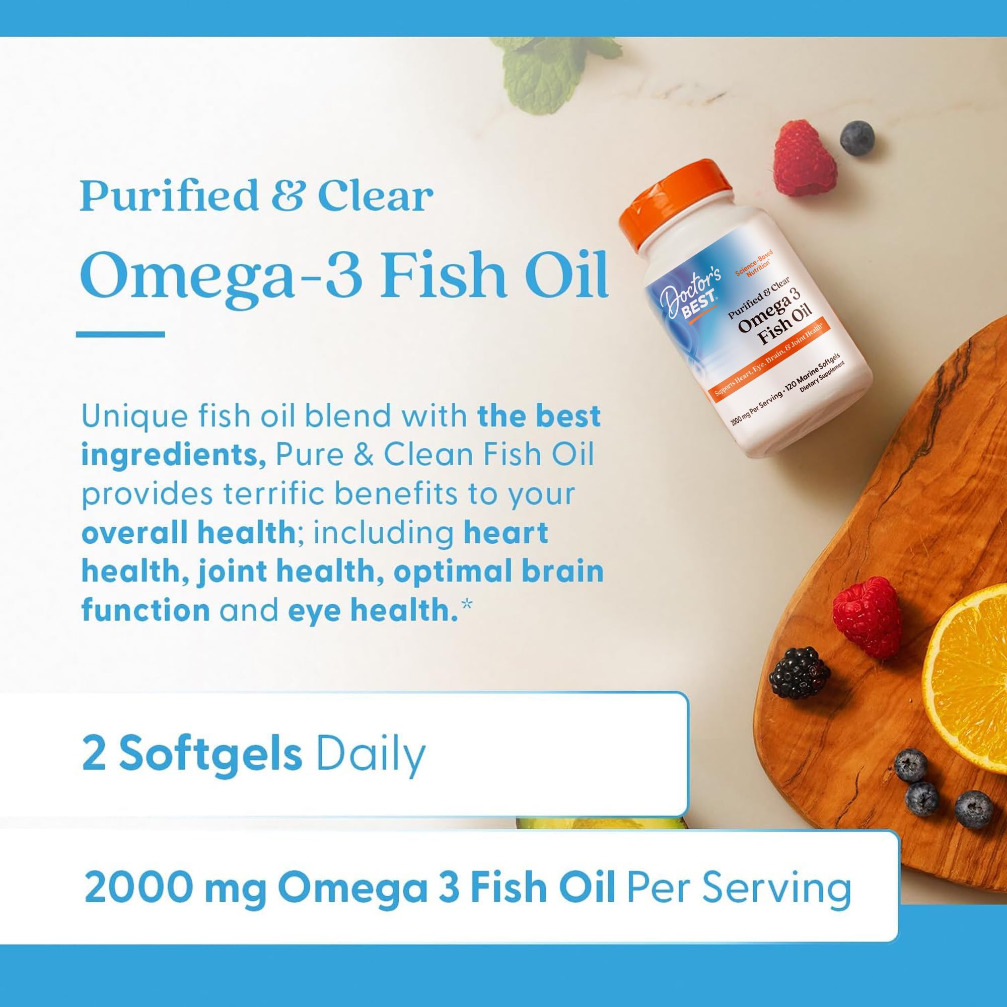 Doctor's Best Omega-3 Fish Oil | Heart & Brain Health

