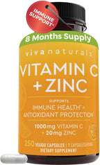 Viva Naturals Vitamin C and Zinc Supplement Immune Support

