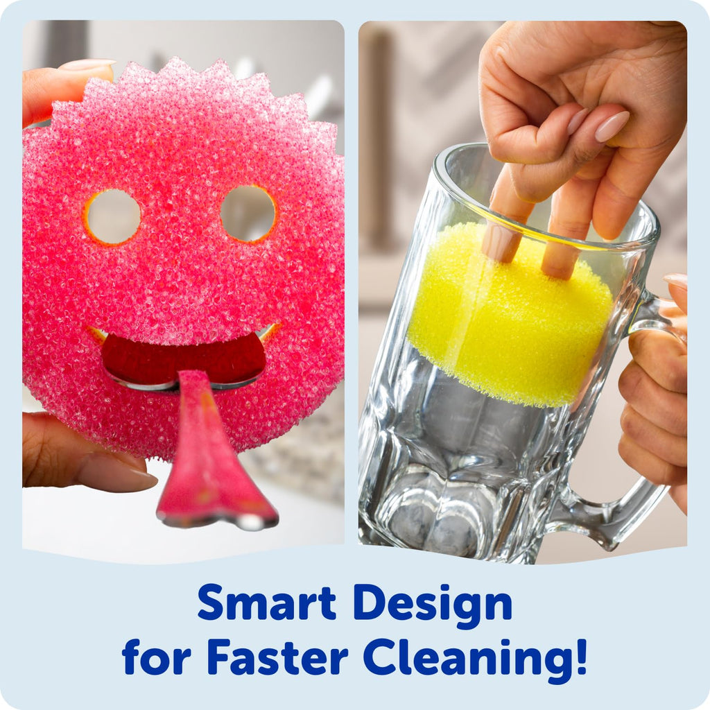 Scrub Mommy Dual-Sided Kitchen Sponge Odor Resistant

