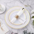 BESTVIP Disposable Plastic Dinnerware Set

