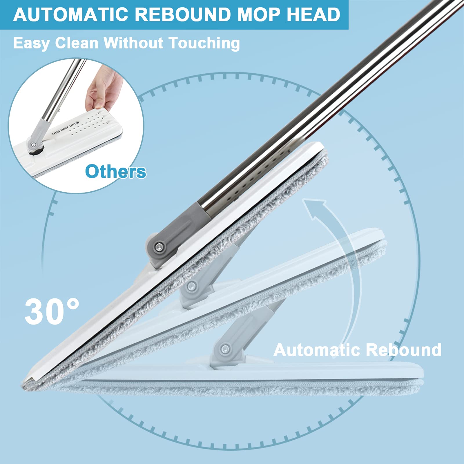 BOSHENG Mop and Bucket Wringer Set for All Floors

