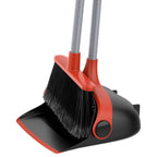MR.SIGA Broom and Dustpan Set with Adjustable Handle