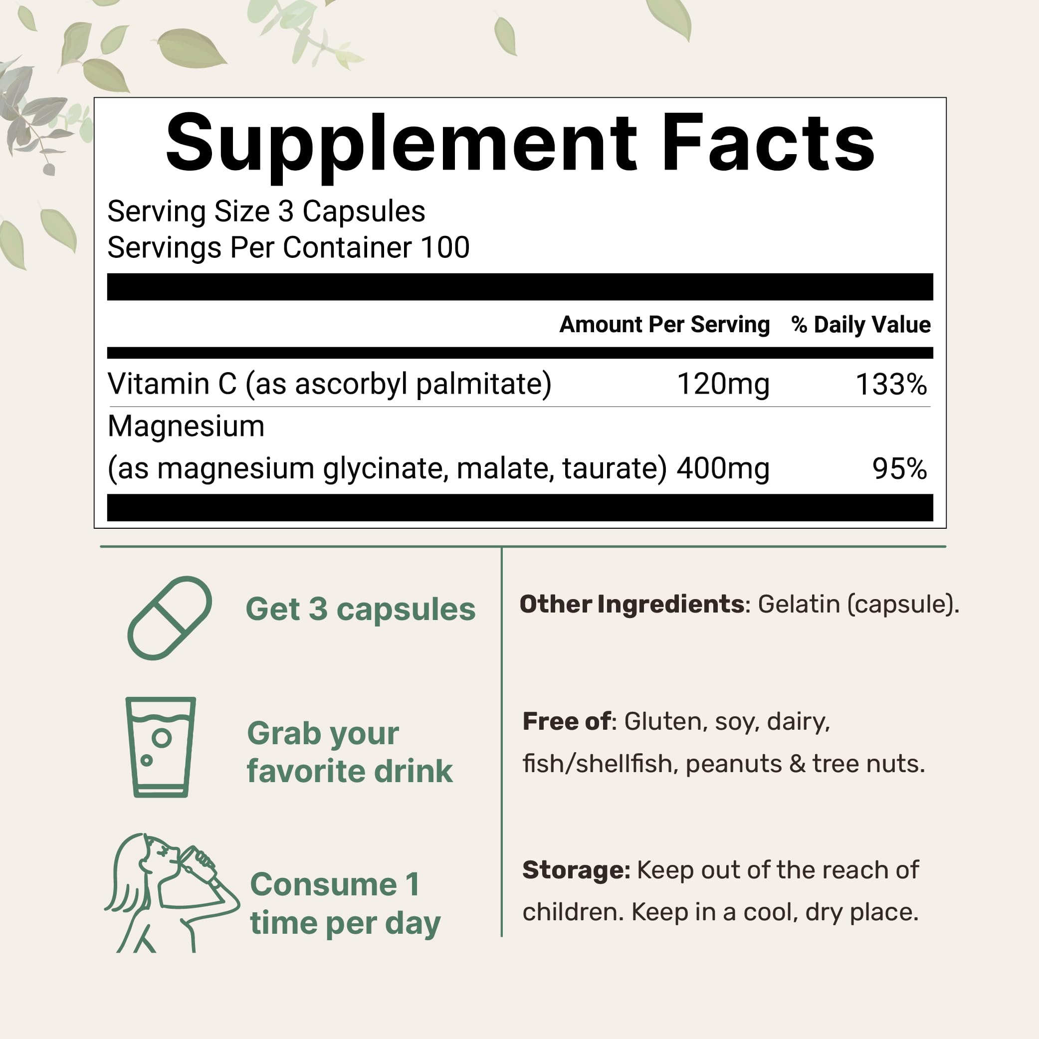 Micro Ingredients Chelated Magnesium Complex with Vitamin C


