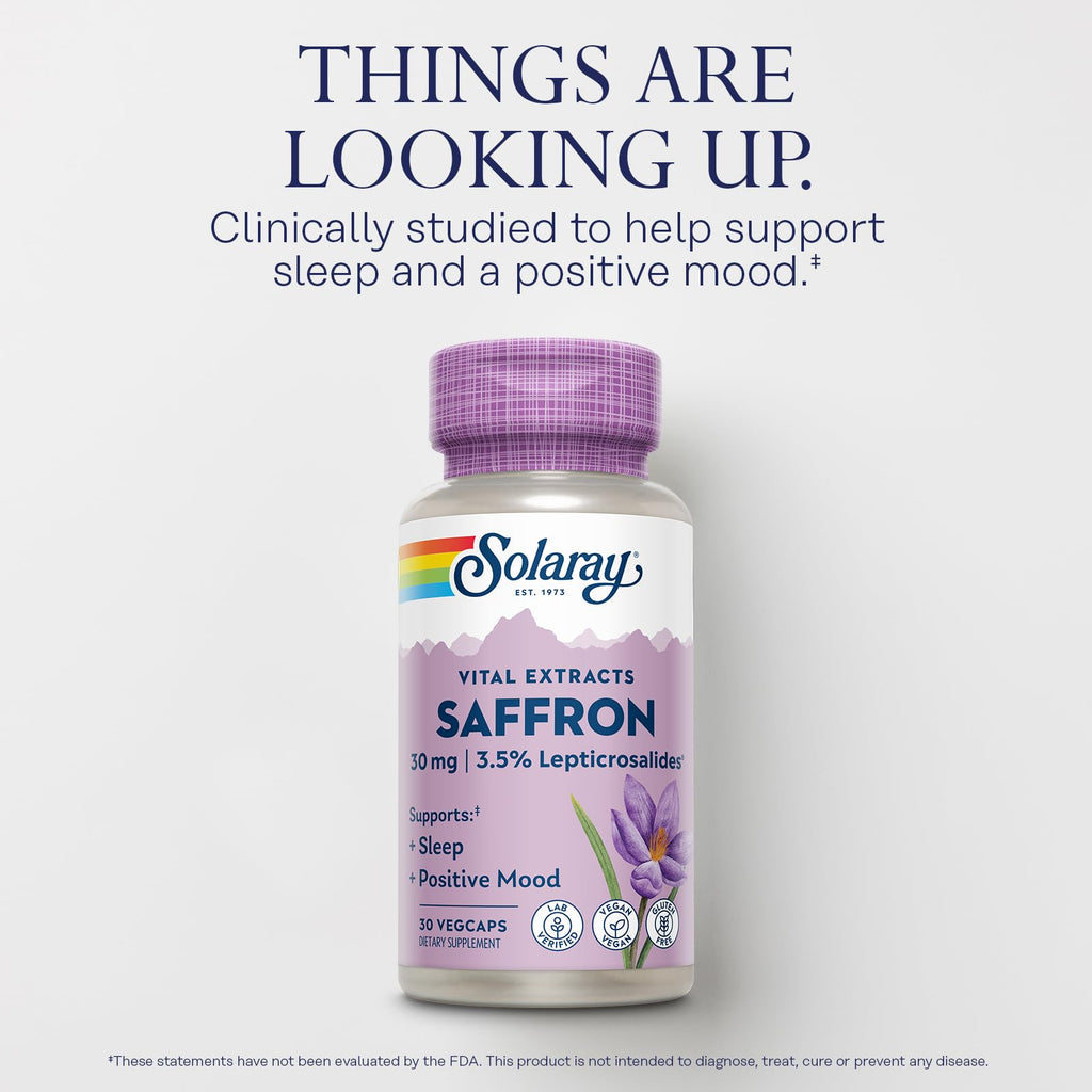 Solaray Saffron Extract for Sleep and Mood Support - Vegan

