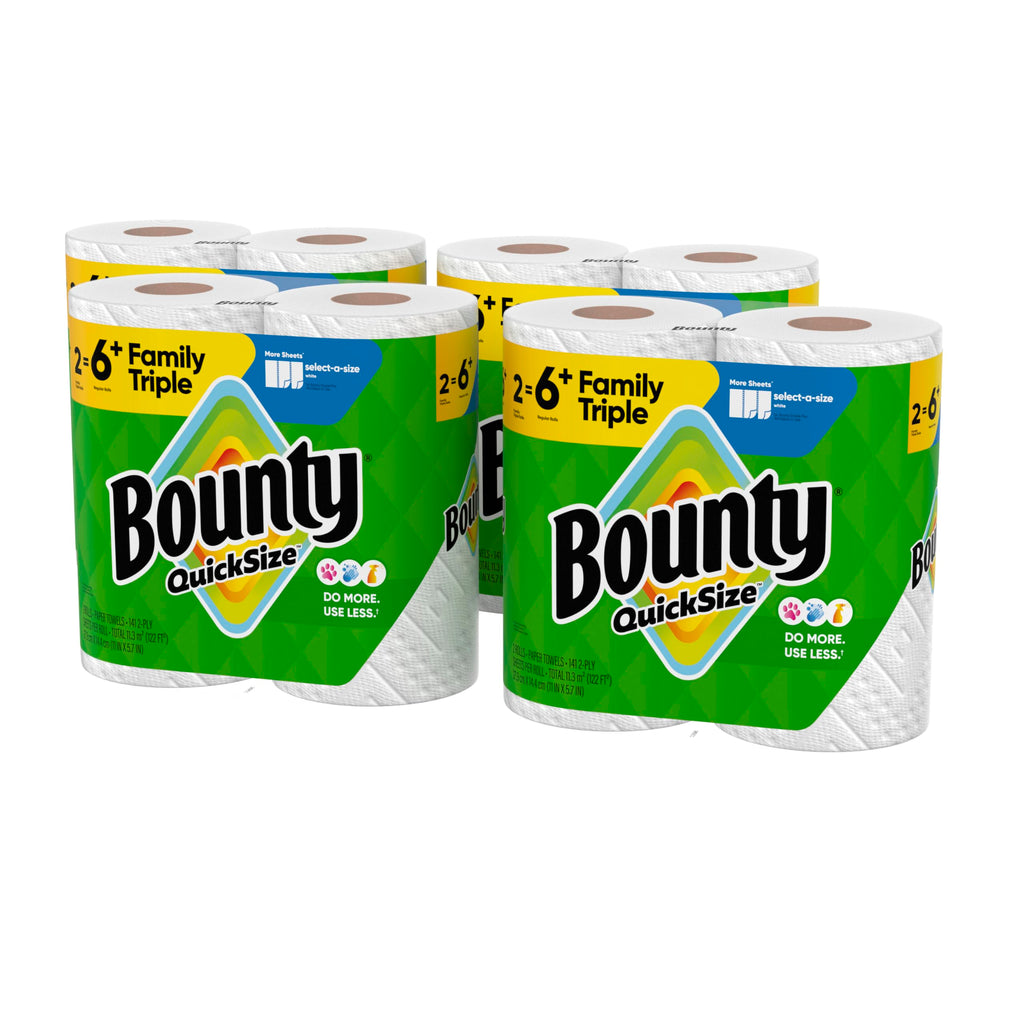 Bounty White Paper Towels | Highly Absorbent Diamond Texture

