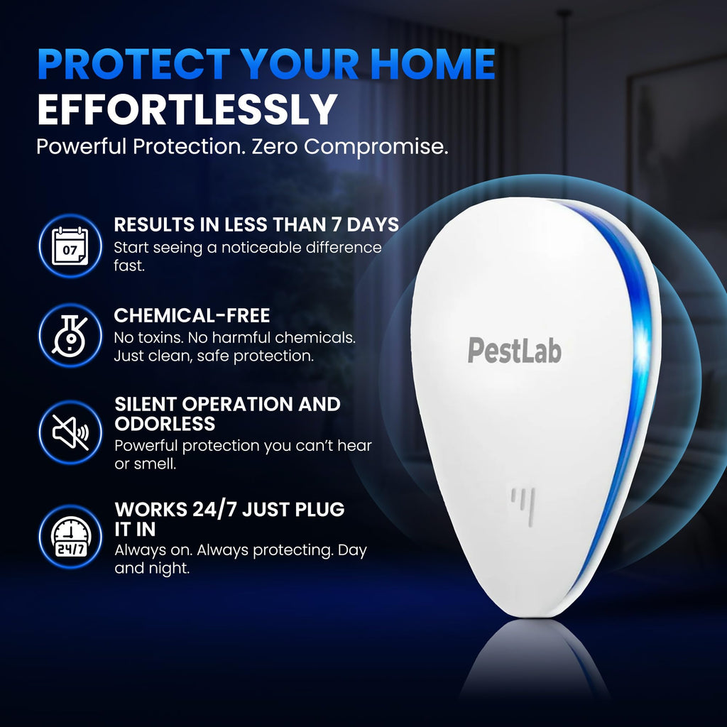PestLab Ultrasonic Pest Repeller 300 Sq Ft Coverage

