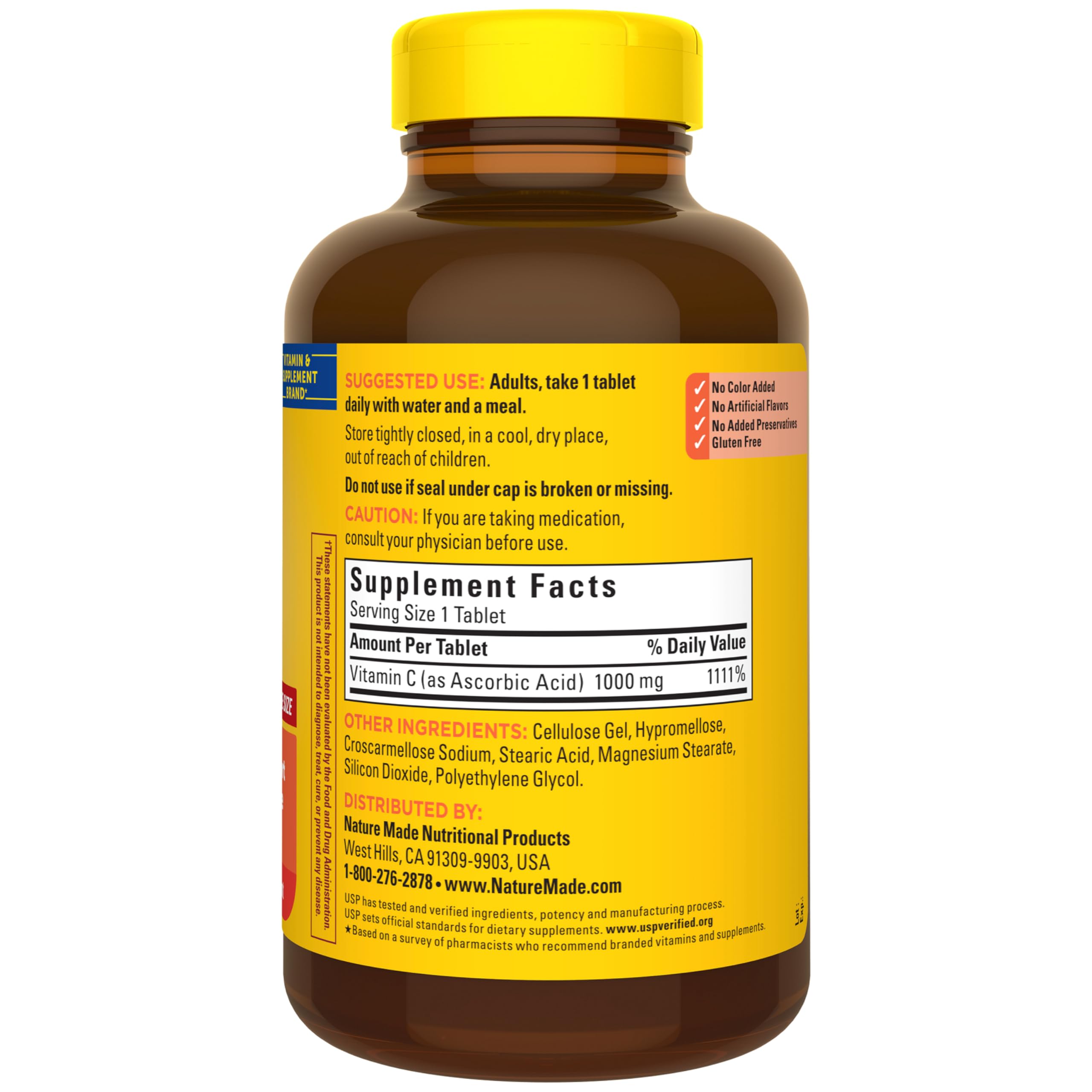 Nature Made Vitamin C 1000 mg Tablets for Immune Support

