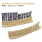 Plusvivo Solid Wood Curved Card Holders for Playing Cards

