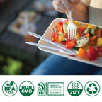 Compostable Plastic-Free Utensils Set – Forks Spoons Knives

